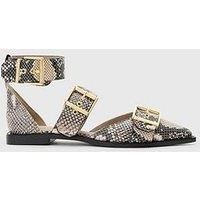 Allsaints Sutton Leather Pointed Toe Sandals - Cream