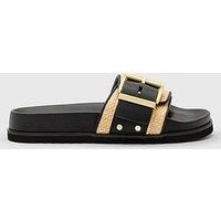 Allsaints Ellie Raffia Slider - Light Brown