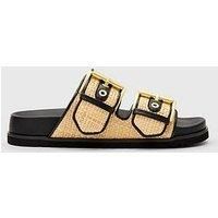 Allsaints Sian Raffia Sandals - Light Brown