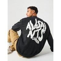 Allsaints All Saints Orlando Crew Sweat - Black