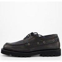 Allsaints All Saints Skiff Leather Boat Shoe - Black