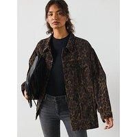 Allsaints Willow Denim Jacket - Dark Brown
