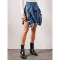 Allsaints Crissy Denim Skirt - Light Wash