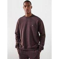 Allsaints All Saints Asher Crew Neck Sweat Top - Brown