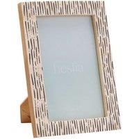 Widdop & Co. Hestia Striped Bone Photo Frame 4" x 6" HE2185F46
