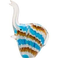 Objets d'art Objets D'art Glass Figurine - Blue Elephant