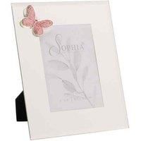 Sophia Pink Butterfly Glass Photo Frame 4inch X 6inch