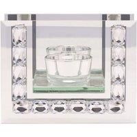 Hestia Crystal Rectangle Tealight Holder