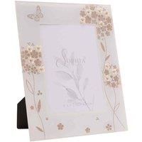 Hestia Glass Glitter Butterfly Photo Frame