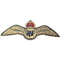 Raf Cast Aluminium Plaque - Raf Wings, Gold
