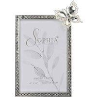 Sophia Crystal Photo Frame With Butterfly 4inch X 6inch