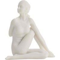 Serenity Yoga Pose White Figurine - Seated Twist
