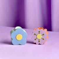 Hestia Raspberry Blossom Set Of 2 Ceramic Candle Holders