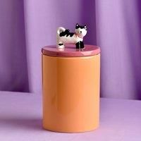 Hestia Raspberry Blossom Cat Treat Jar