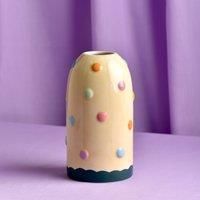 Hestia Raspberry Blossom Bobble Multi Coloured Vase