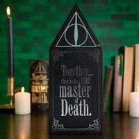 Widdop and Co Harry Potter Dark Arts Glow In The Dark Wooden Plaque - Deathly Hallows