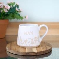 White Floral Mug 'Nan'