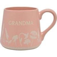 Pink Floral Mug 'Grandma'