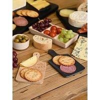 Hestia Set Of 6 Mini Serving Platters &Ndash; Wood And Slate