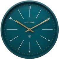 Interval Emerald Metal Wall Clock