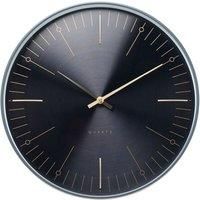 Interval Black And Gold Metal Wall Clock