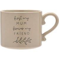 Widdop Moments Stoneware Ceramic Mum Mug - Mum Forever Friend Mug - Fawn Colour - Coffee Mug Tea Hot Drinks - Approx 350ml - Gift for Mum Birthday Mother/'s Day Present