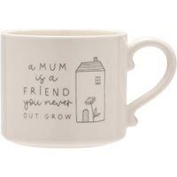 Widdop Moments Stoneware Ceramic Mum Mug - Mum is A Friend Mug - White Colour - Coffee Mug Tea Hot Drinks - Approx 350ml - Gift for Mum Birthday Mother/'s Day Present
