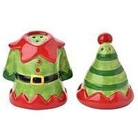 The Seasonal Gift Co - Elf Suit & Hat Christmas Salt & Pepper Shakers - Festive Xmas Gifting & Homeware for Xmas Presents, Stocking Fillers & Dining - Holiday Homeware for Dining Room.