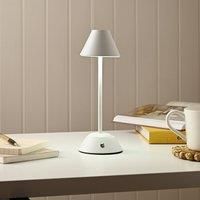 Hestia Matt Putty White Usb Led Touch Table Lamp - Medium