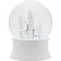 The Seasonal Gift Co. Musical Silver Reindeer Snowglobe, White
