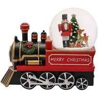The Seasonal Gift Co. Steam Train Snow Globe, Red