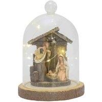 The Seasonal Gift Co. Light Up Nativity Scene, Clear