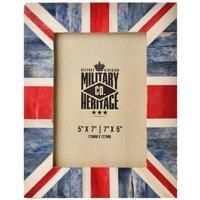 Military Hertitage Military Heritage Union Jack Photo Frame 5inch X 7inch, Blue