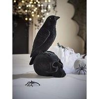 Hocus Pocus Crow On A Skull Halloween Decoration