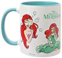 Widdop and Co. - Disney The Little Mermaid Ariel Mug - Blue/White Tea & Coffee Glazed Stoneware Icons & Villains Drinking Cup - Officially Licensed Disney Merchandise (325ml / 11.4oz).