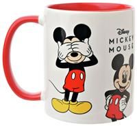 Widdop and Co. - Disney Mickey Mouse Mug - Red/White Tea, Coffee Glazed Stoneware Drinking Cup - Officially Licensed Disney Merchandise (325ml / 11.4oz).