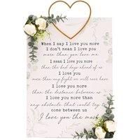 Love Story When I Say I Love You Wall Hanging