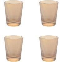 Hestia Set Of 4 Ribbed Glasses - Champagne
