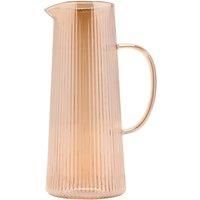 Hestia Ribbed Glass Jug - Champagne