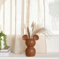 Widdop and Co Disney Mickey Shaped Brown Ceramic Pot Vase