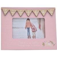 Sisters Pink Bunting Photo Frame