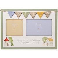 Family Bunting Collage Double Photo Frame