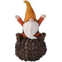 Autumn Gnome Sat on Pinecone Ornament