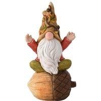 Autumn Gnome Sat on Acorn Indoor Outdoor Ornament