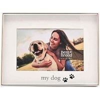 Widdop & Co. - Best of Breed - Silver Photo Picture Frame - Horizontal Self-Standing Single Aperture - /'My Dog/' - 6" x 4" Gifting & Homeware for Animal, Dog & Pet Lovers.