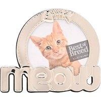 Best Of Breed 'meow' Photo Frame 3inch X 3inch, Silver