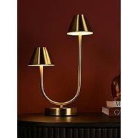 Hestia Hestia Bronze Usb Touch Double Light Table Lamp