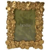 Hestia Gold Flower Photo Frame