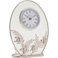 Sophia Classic Silver Daisy Mantel Clock