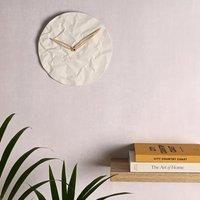 Interval Crumple Texture Porcelain Wall Clock